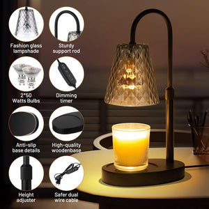 Candle Warmer Lamp Halogen Powered Adjustable Timer