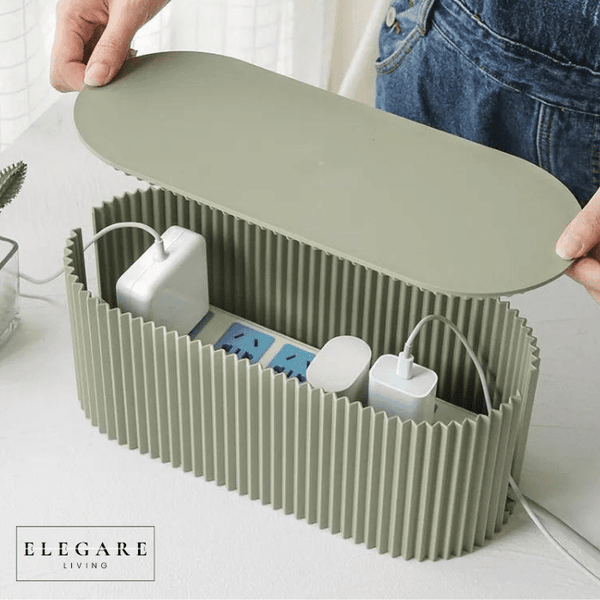 Cable Organizer Box - TidyPro - Modern Storage Solution - Dust Protection