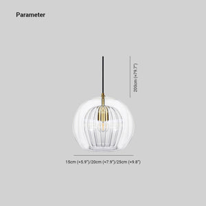 Glass Pendant Light – Halvix – Modern Ceiling Fixture – Elegant Room Lighting