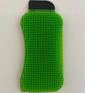 3-in-1 Silicone Sponge Scrubber, Scraper & Squeegee Cleaning Brush — Antibacterial Eco-Friendly Dish Washing Tool for Kitchen, Countertops & Sinks