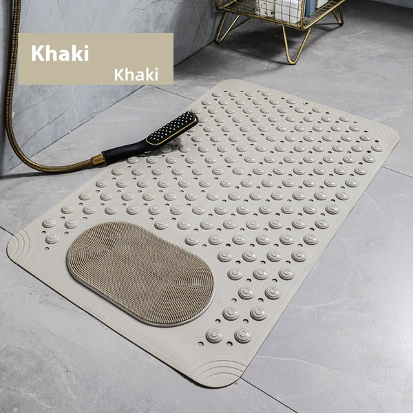 EcoStep Large Non-Slip Rubber Bath Mat with Foot Massage Surface