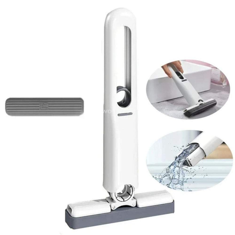 Sponge Mini Mop with Self-Squeezing Dual-Use Design