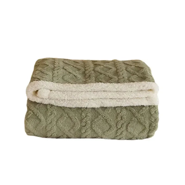 Lambswool Blanket - Snugglea - Thick Winter Fleece - Cosy Bed Throw