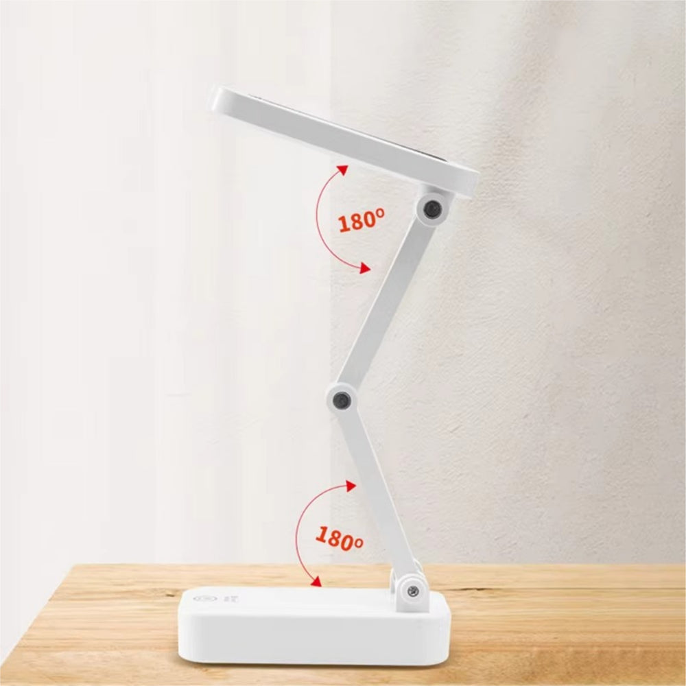 Solar Powered Foldable Desk Lamp – Solvion Lighting USB Rechargeable Dimmable Reading Light