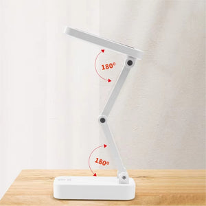 Solar Powered Foldable Desk Lamp – Solvion Lighting USB Rechargeable Dimmable Reading Light
