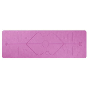 Yoga Mat with Body Alignment Lines – Non-Slip, Eco-Friendly & Extra-Long