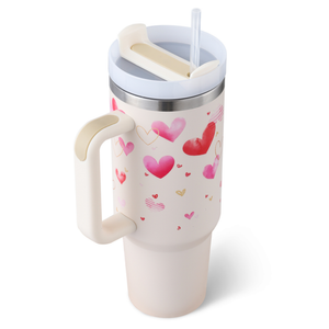 ThermoSip 40 Oz Insulated Tumbler with Handle and Straw