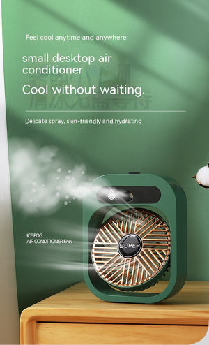 2-in-1 USB Misting Fan & Humidifier | Rechargeable Desk Cooler