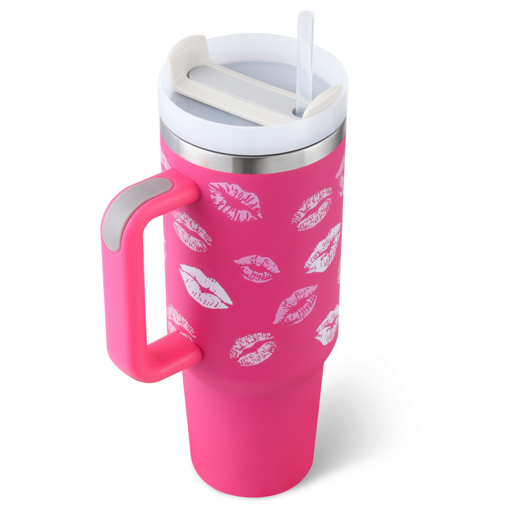 ThermoSip 40 Oz Insulated Tumbler with Handle and Straw