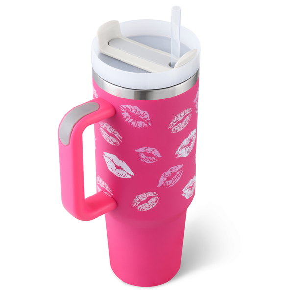 ThermoSip 40 Oz Insulated Tumbler with Handle and Straw