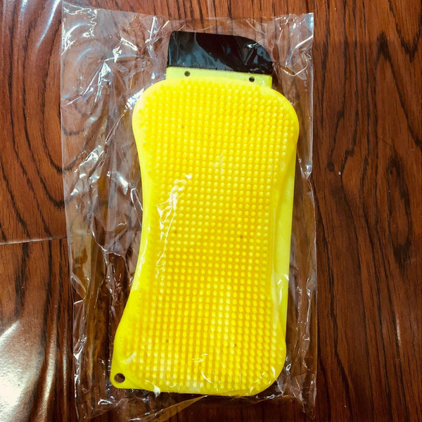 3-in-1 Silicone Sponge Scrubber, Scraper & Squeegee Cleaning Brush — Antibacterial Eco-Friendly Dish Washing Tool for Kitchen, Countertops & Sinks
