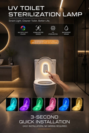LumiGuard Pro | 2-in-1 UV Toilet Sterilizer & RGB Sensor Light