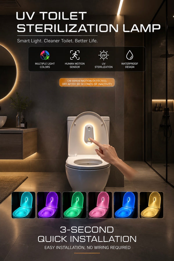 LumiGuard Pro | 2-in-1 UV Toilet Sterilizer & RGB Sensor Light