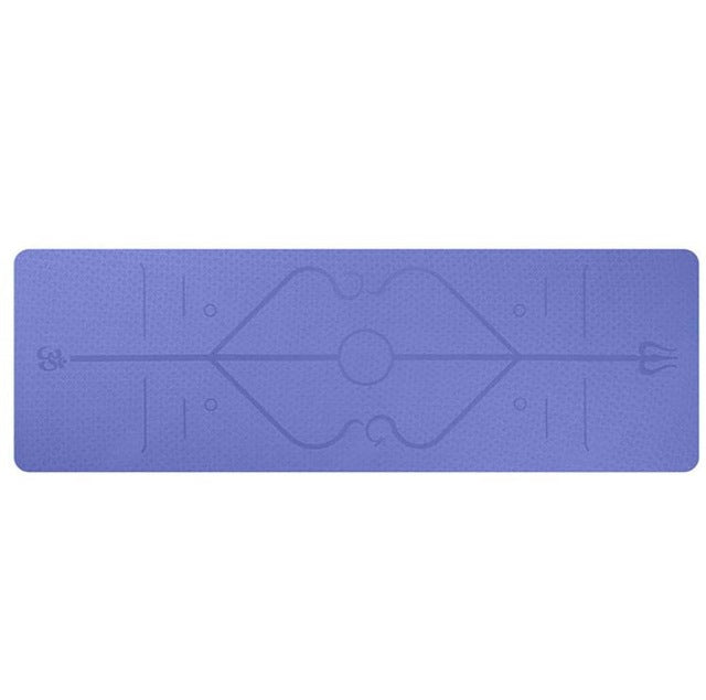 Yoga Mat with Body Alignment Lines – Non-Slip, Eco-Friendly & Extra-Long