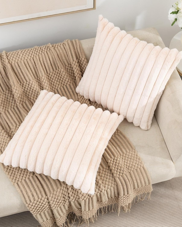 Cushion Set - Velveta - Soft Plush Texture - Modern Sofa Decor