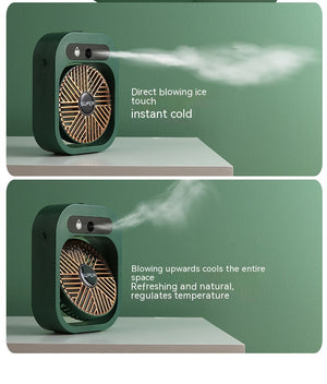 2-in-1 USB Misting Fan & Humidifier | Rechargeable Desk Cooler