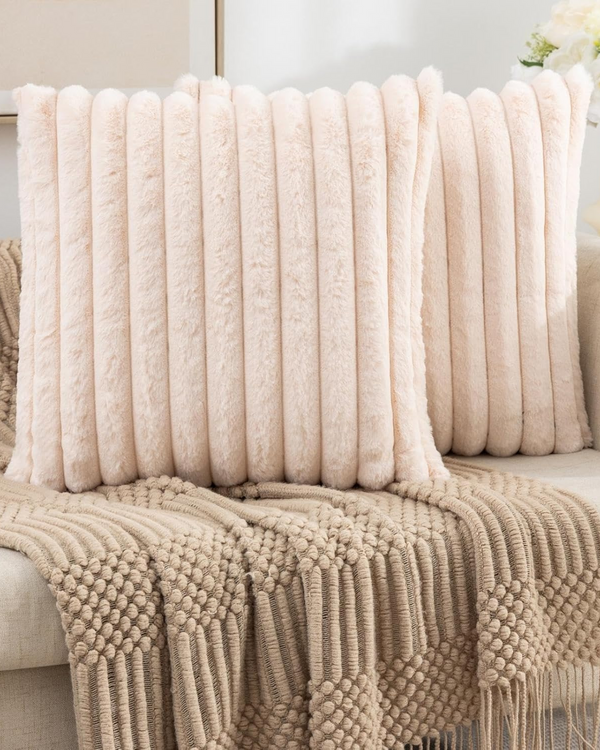 Cushion Set - Velveta - Soft Plush Texture - Modern Sofa Decor