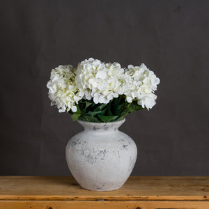 Elara Stone | Large Antique White Ceramic Vase