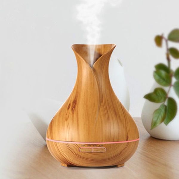 ScentGlow Ultrasonisk Aromadiffusor – 7-färgad LED-lampa, 400 ml kapacitet, Säker och stilren luftfuktare för hemmet