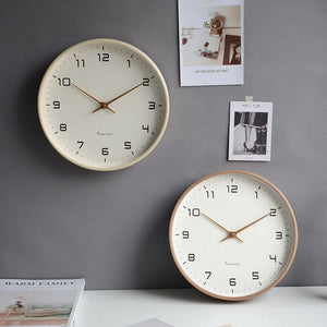 Wooden Wall Clock - TimberLux - Modern Nordic Design - Silent Timekeeping