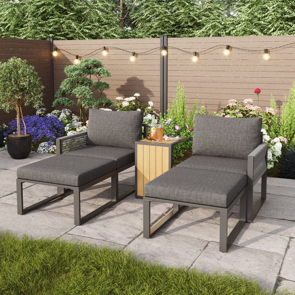 Modular Garden Sofa Set 2-4 Seater | PE Rattan Lounge, Grey
