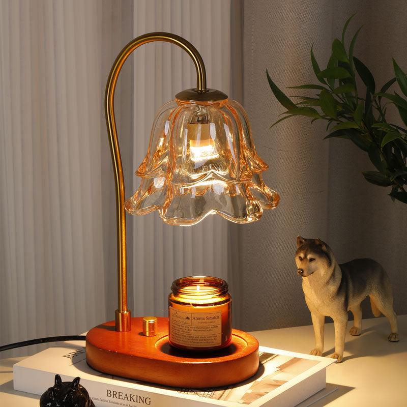 French Retro Wax Melt Lamp — Light Luxury Bedside Lamp with Online Timer