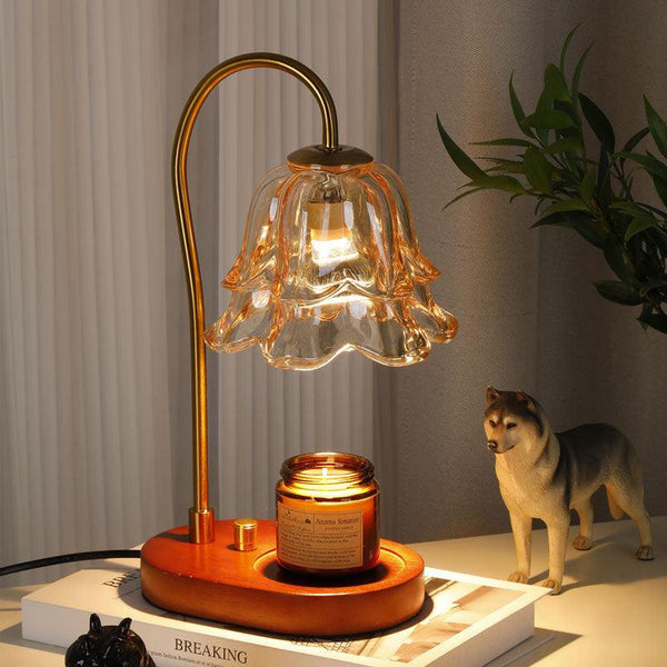 French Retro Wax Melt Lamp — Light Luxury Bedside Lamp with Online Timer