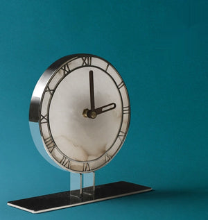 Jade Stone Desk Clock Ornament UK — Nordic Style Luxury Decor