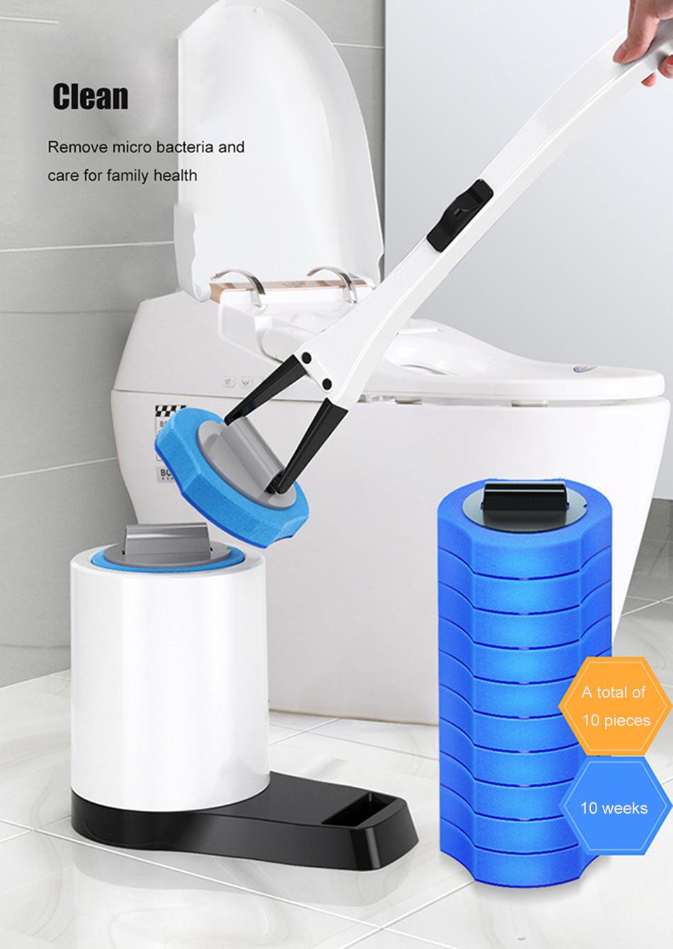 Disposable Toilet Brush with 30 Refill Heads — Long Handle, No-Touch, Hygienic Bathroom CleanerDisposable Toilet Brush with 30 Refill Heads — Long Handle, No-Touch, Hygienic Bathroom Cleaner