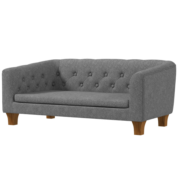 PawLuxe Medium Dog Sofa Bed with Soft Cushion – Grey