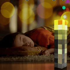 LumaForge Game Torch Lamp – USB Rechargeable LED Night Light for Kids Bedroom & Table Décor