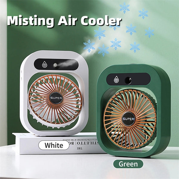 2-in-1 USB Misting Fan & Humidifier | Rechargeable Desk Cooler