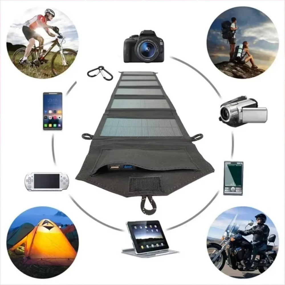 Foldable Solar Panel –  Portable Charger with USB for Mobile Power Supply