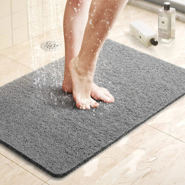 AquaHaven Non-Slip PVC Shower Mat with Drain Holes
