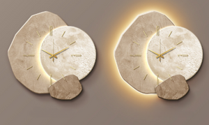 Wooden Wall Clock - ArtiGlow - Scandinavian Design - Silent Bamboo Clock
