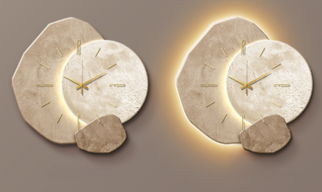 Wooden Wall Clock - ArtiGlow - Scandinavian Design - Silent Bamboo Clock