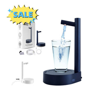 Electric Rechargeable Automatic Water Bottle Dispenser Pump — USB-C Gallon Water Pump Dispenser for Home, Office & Outdoor Use | 1800mAh | White & Blue