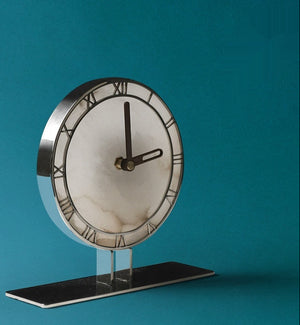 Jade Stone Desk Clock Ornament UK — Nordic Style Luxury Decor