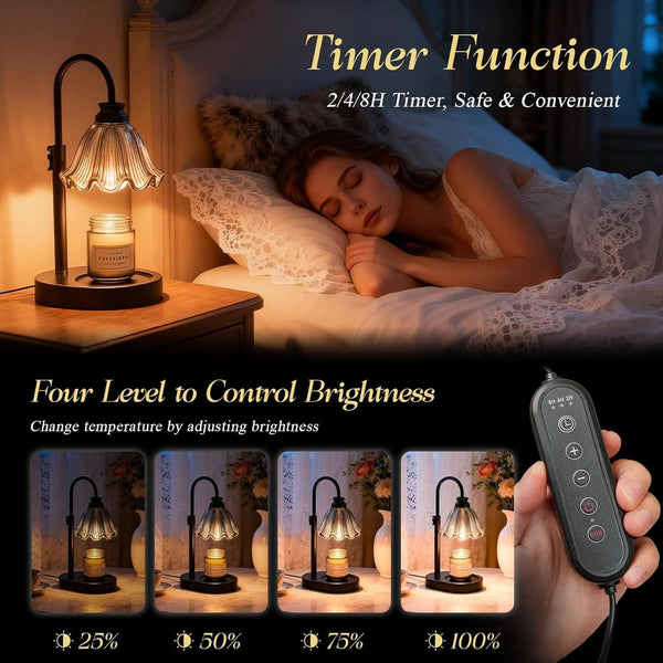 Scented Candle Warmer Lamp With Programmable Timer