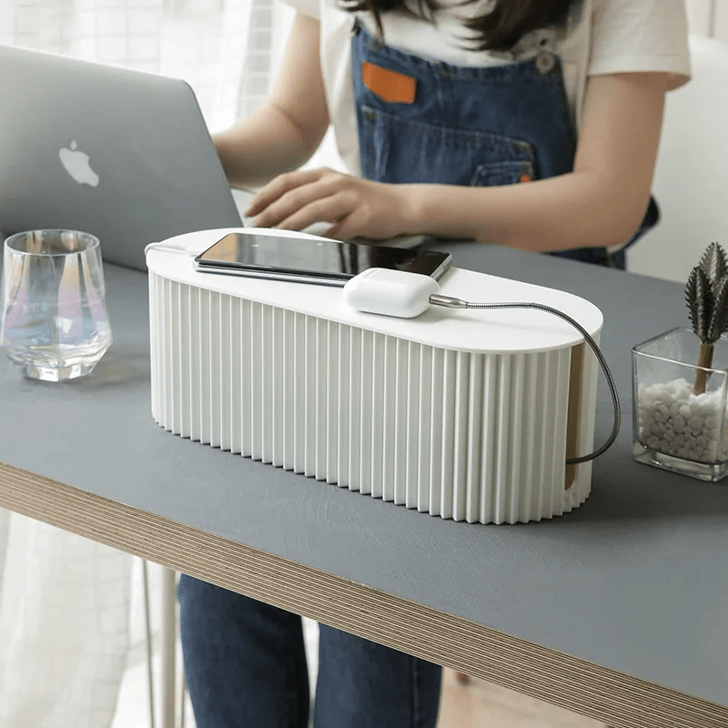 Cable Organizer Box - TidyPro - Modern Storage Solution - Dust Protection