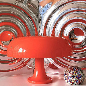 Mushroom Table Lamp – Glomira – Retro Fungi Light – Glossy Room Decor