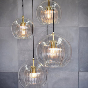 Glass Pendant Light – Halvix – Modern Ceiling Fixture – Elegant Room Lighting