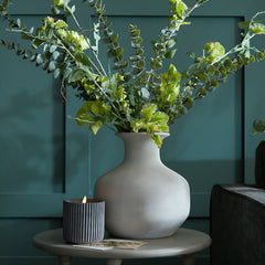 Cinder Squat | Textured Stone Ceramic Vase