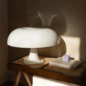 Mushroom Table Lamp – Glomira – Retro Fungi Light – Glossy Room Decor