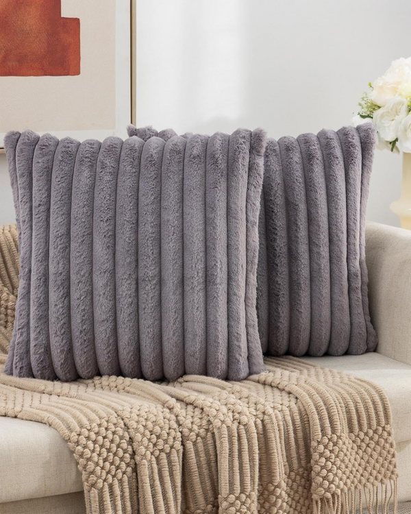 Cushion Set - Velveta - Soft Plush Texture - Modern Sofa Decor