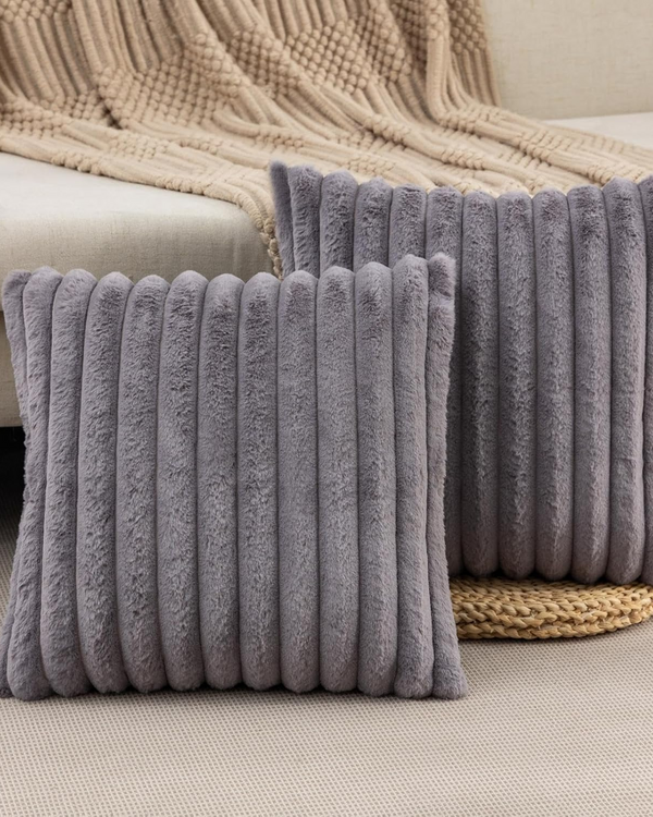 Cushion Set - Velveta - Soft Plush Texture - Modern Sofa Decor