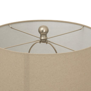 Loom & Shadow | Twill Weave Ceramic Table Lamp with Linen Shade