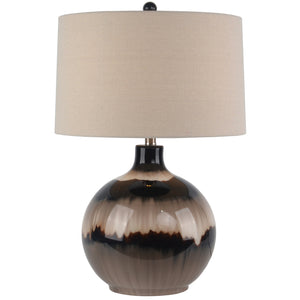 Umber Hollow | Sepia-Toned Table Lamp with Linen Shade