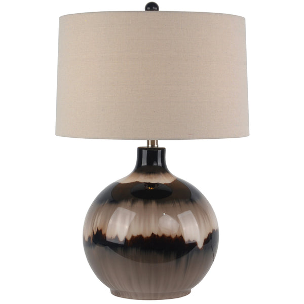 Umber Hollow | Sepia-Toned Table Lamp with Linen Shade