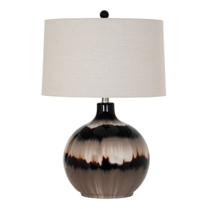Umber Hollow | Sepia-Toned Table Lamp with Linen Shade